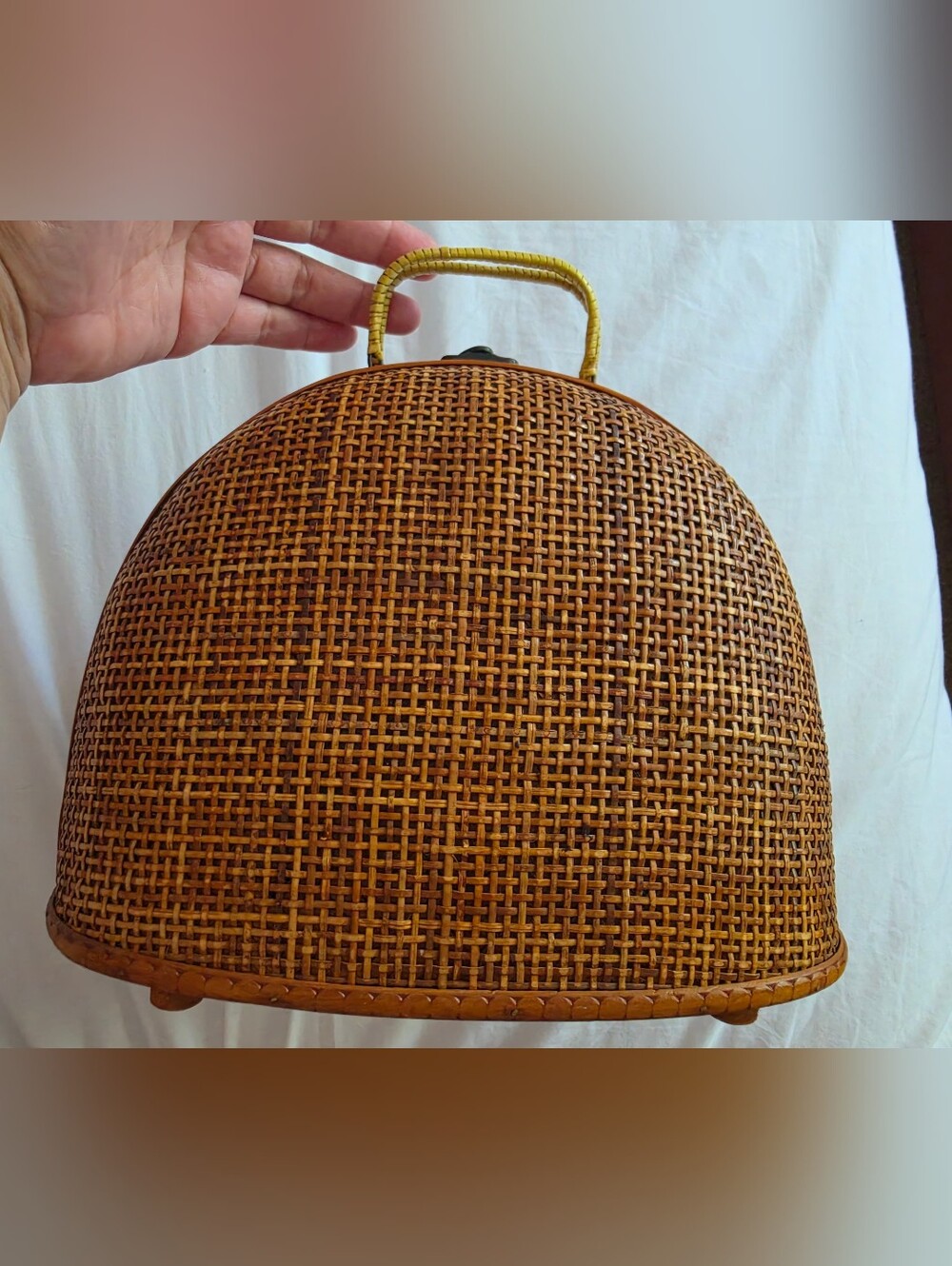 Vintage Rattan Dome Bag